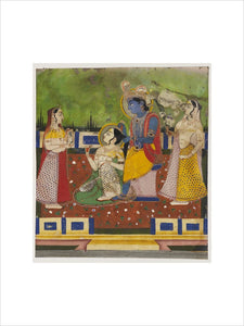 Radha and Krishna on terrace
