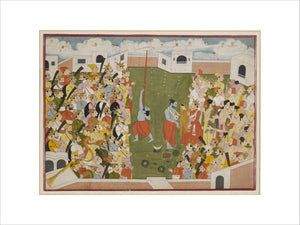 Arjuna competing in an archery contest