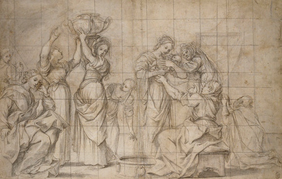 Recto: The Birth of the Baptist. Verso: Studies of two pairs of legs