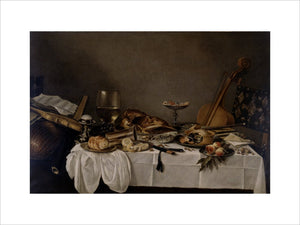 Still Life on a Table with Musical Instruments