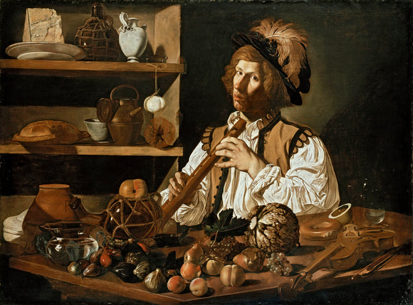 Interior with a young Man holding a Recorder, c. 1610 -  1621