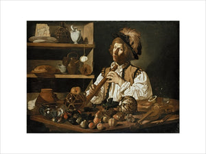 Interior with a young Man holding a Recorder, c. 1610 -  1621
