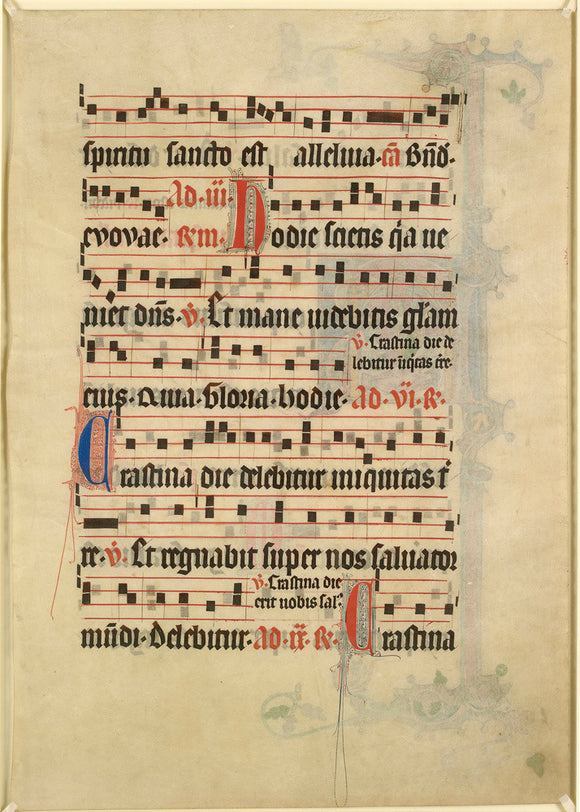 Illuminated page of Music for the Christmas Vespers
