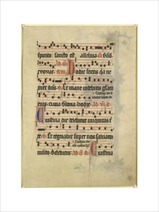 Illuminated page of Music for the Christmas Vespers