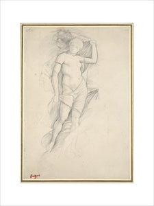 Woman, partly draped, with a slight Study of a Centaur, lower right, after Mantegna