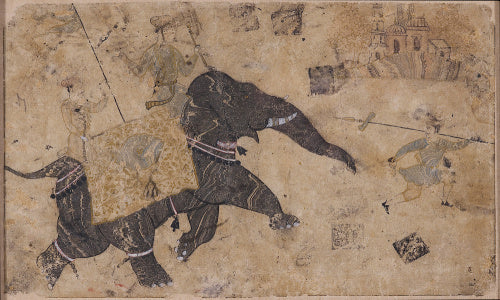 Marbled elephant at a trot, c. 1640