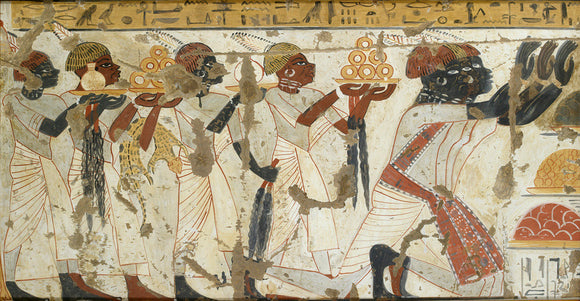 Copy of wall painting, Nubians with tribute