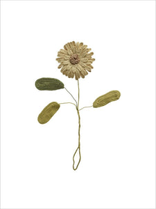 Needlework favour or love token: Marigold or sunflower