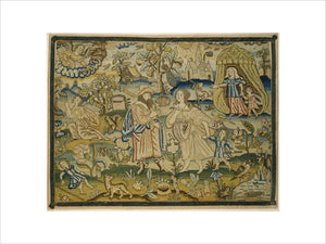 Embroidered picture: "Abraham's dismissal of Hagar"