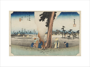 Woodblock print - Hamamatsu (Fuyugare zu)