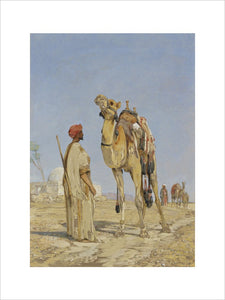 Arabs with Camels by a Tomb in the Desert