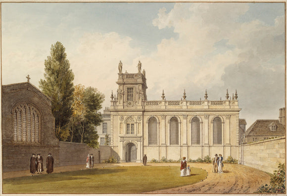 Entrance to Trinity College: Oxford Almanack for 1817