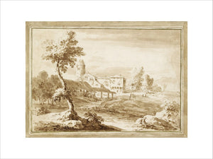 Landscape with Buildings and a Tower