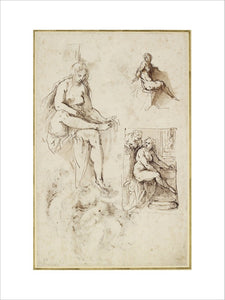 Recto: Studies for a Bathsheba, a Holy Family, etc. Verso: Studies for a Bathsheba, a Holy Family, etc
