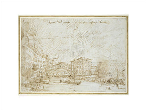 Recto: Venice: The Ponte di Rialto  Verso: Various Figure Studies
