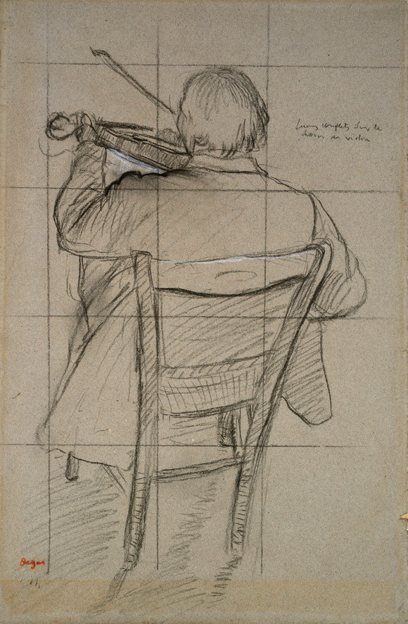 Seated Violinist seen from behind, 1875 - 1876