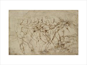 Verso: Battle Scene with Prisoners being pinioned