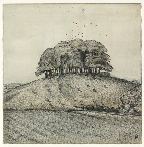 The Wood on the Hill (Wittenham Clumps); verso: landscape, 1912