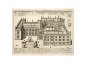 Bodleian Library and Schools Quadrangle from the South, from 'Oxonia illustrata' (1675)